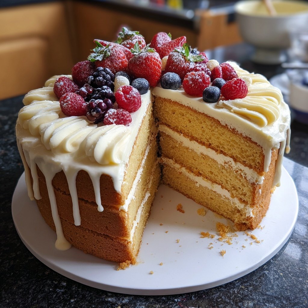 Dessert Vanilla Sponge Cake