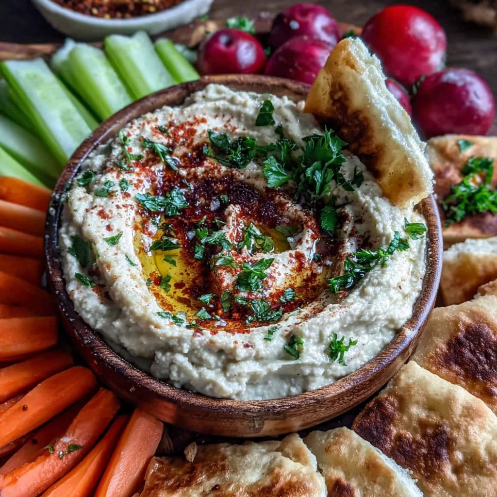 Simple Hummus Lunch Plate