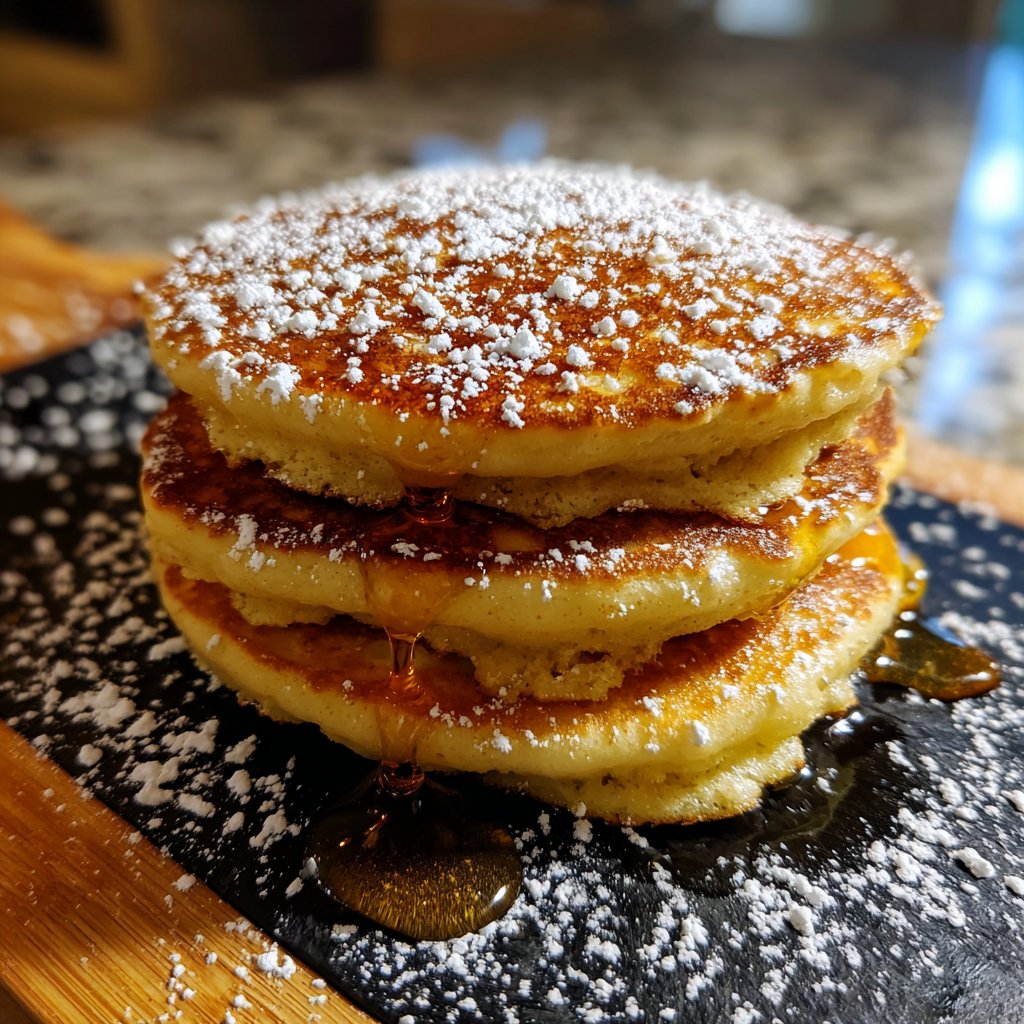 Lemon Ricotta Protein Pancakes