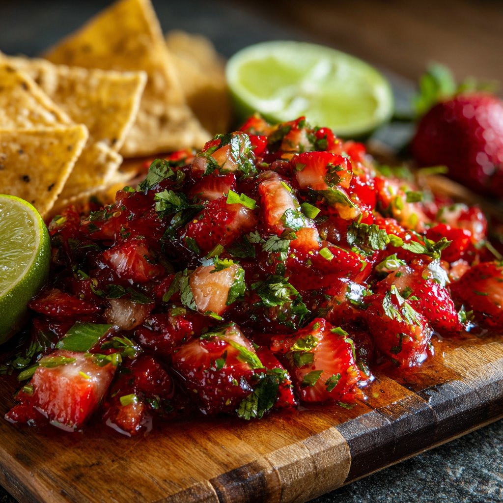 Sweet and Savory Strawberry Salsa